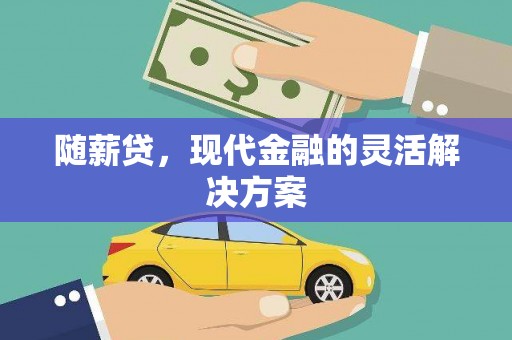黔西南随薪贷，现代金融的灵活解决方案