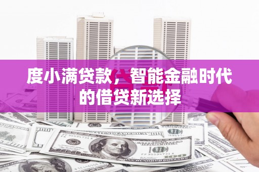 黔西南度小满贷款，智能金融时代的借贷新选择
