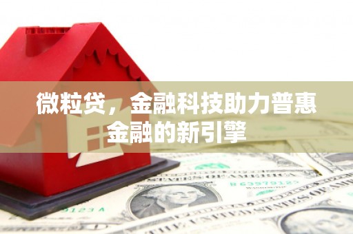 黔西南微粒贷，金融科技助力普惠金融的新引擎