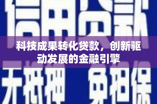 黔西南科技成果转化贷款，创新驱动发展的金融引擎
