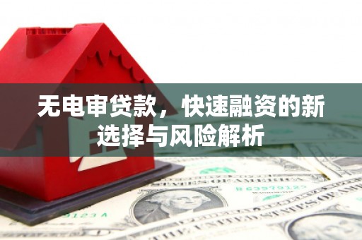 黔西南无电审贷款，快速融资的新选择与风险解析