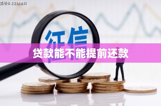 黔西南贷款能不能提前还款