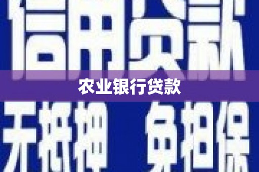 黔西南农业银行贷款