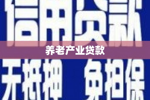 黔西南养老产业贷款