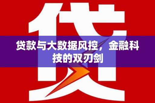 黔西南贷款与大数据风控，金融科技的双刃剑