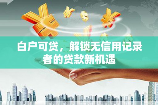 黔西南白户可贷，解锁无信用记录者的贷款新机遇