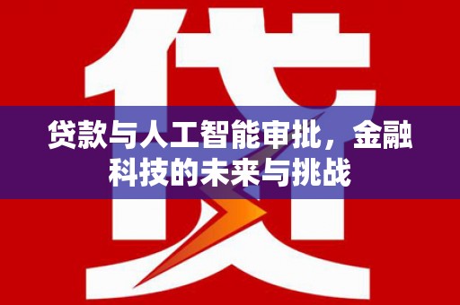 黔西南贷款与人工智能审批，金融科技的未来与挑战