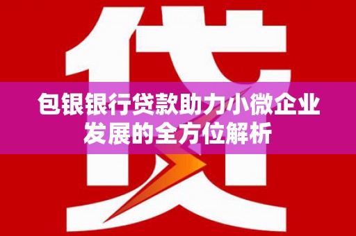 黔西南包银银行贷款助力小微企业发展的全方位解析