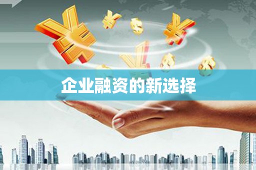 黔西南企业融资的新选择