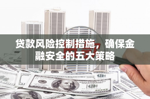 黔西南贷款风险控制措施，确保金融安全的五大策略