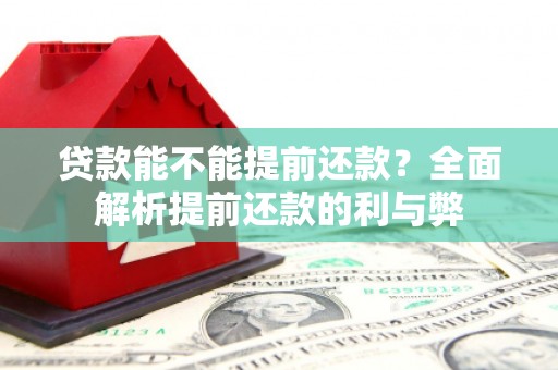 黔西南贷款能不能提前还款？全面解析提前还款的利与弊