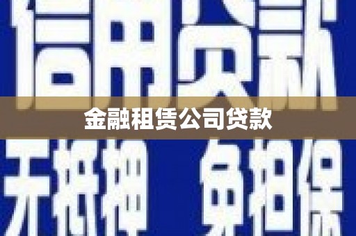 黔西南金融租赁公司贷款