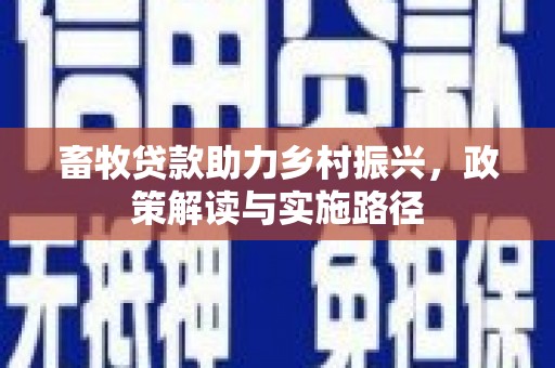 黔西南畜牧贷款助力乡村振兴，政策解读与实施路径