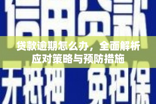 黔西南贷款逾期怎么办，全面解析应对策略与预防措施