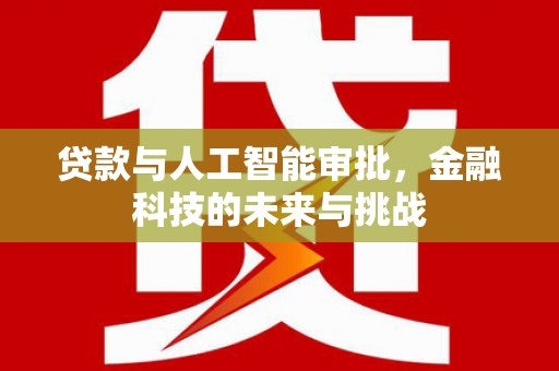 黔西南贷款与人工智能审批，金融科技的未来与挑战