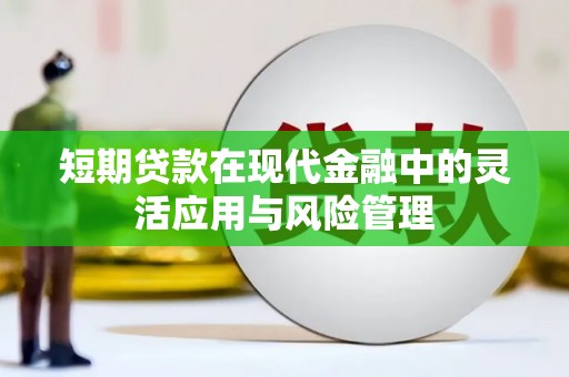 黔西南短期贷款在现代金融中的灵活应用与风险管理