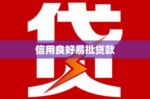 黔西南信用良好易批贷款