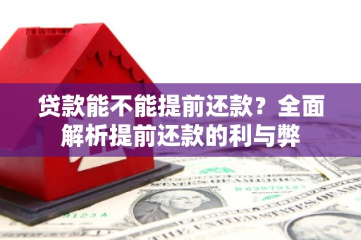 黔西南贷款能不能提前还款？全面解析提前还款的利与弊