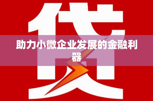 黔西南助力小微企业发展的金融利器